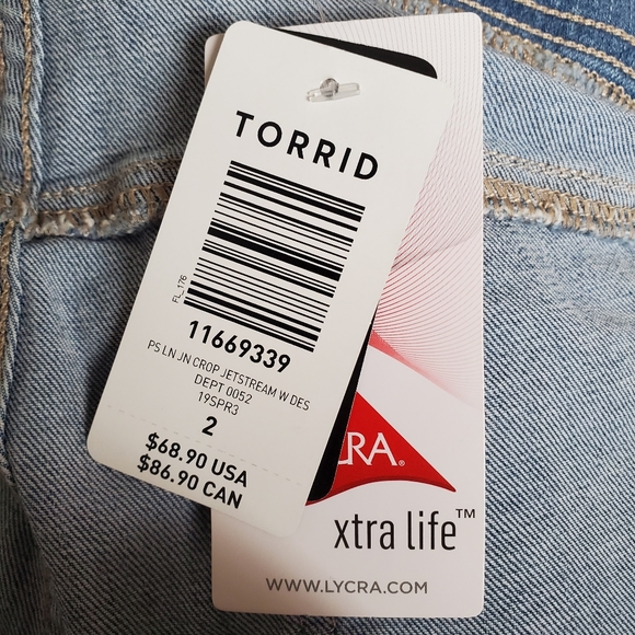 Torrid Lean Jean Crop Jeans - Picture 2 of 4